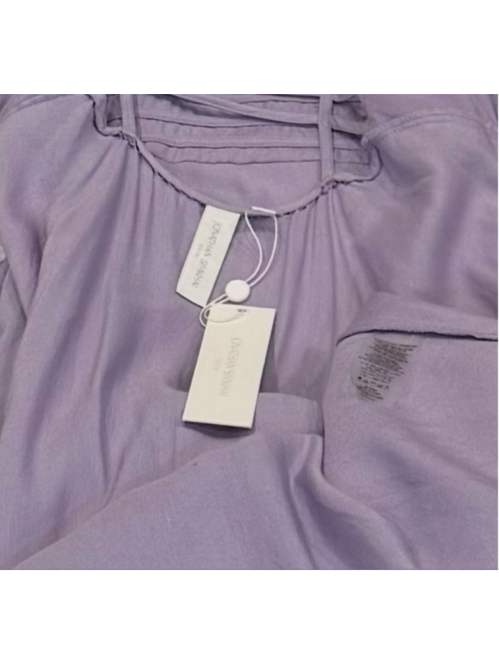 Jonathan Simkhai Prudence Pintuck Lilac Silk Maxi Dress Size M - Picture 5 of 7